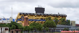 Quartier de La Boca, Buenos Aires, Argentine.<br>Le stade <i>La Bombonera</i> du <i>Club Atletico Boca Juniors</i>, où a joué Diego Maradona.