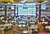 <i>Celebrity Infinity</i>.<br>Le restaurant <i>The Trellis</i>.<br>L'immense baie vitrée donne sur la poupe.