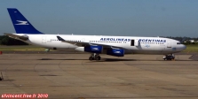 Un A340-300 de la compagnie <i>Aerolineas Argentinas</i>: pas de doute, on n'a pas atterri en Australie !