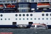 Punta Arenas, Détroit de Magellan, Chili.<br>Le port ne pouvant pas accueillir notre navire, les passagers sont débarqués par chaloupe de sauvetage.