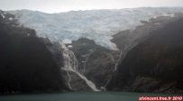 Canal de Beagle, Terre de Feu, Patagonie.<br>Le glacier <i>Romanche</i>.
