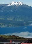 Environs de Puerto Montt, Chili.<br>Vue sur les Andes, depuis le Volcano Osorno.
