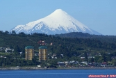Puerto Montt, Chili.<br>Le Volcano Osorno.