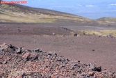 Volcan Osorno, au Chili.<br>Gros plan sur la roche volcanique.