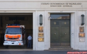 Ville de Valparaiso, Chili.<br>Caserne des pompiers.<br>Le mot <i>Feuerwehr</i> signifie bien pompiers, mais... en Allemand !