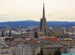 Ville de Vienne.<br>L'église Saint-Etienne, vue depuis la grande roue du Prater.