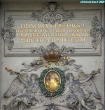 Ville de Vienne.<br>Entrée de la <i>Hofburg</i>.<br>Détail du fronton.