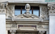 Ville de Vienne.<br>Le <i>Burgtheater</i> (Théatre national).<br>Chaque fenêtre de la façade est surmontée du buste d'un auteur dramatique.