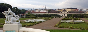 Palais du Belvédère, Vienne, Autriche.<br>Le palais inférieur, vu depuis les jardins.