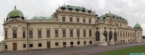 Palais du Belvédère, Vienne, Autriche.<br>Façade sud du palais supérieur.