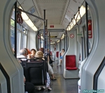 Ville de Vienne, Autriche.<br>Intérieur d'une rame de tramway moderne.