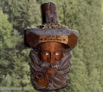 Zillertal, au Tyrol.<br>Masque en bois.