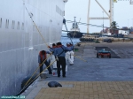 <i>Grand Princess.</i><br>Que ce soit en mer ou à quai, les travaux de maintenance sont permanents. Il y a toujours de la peinture ou du vernis frais quelque part.