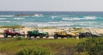 [no_rights] Ile de Cozumel, au Mexique.<br>Nos buggys se reposent, avant de reprendre la piste.