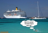 République Dominicaine<br>Île Catalina.<br>Il vaut mieux ne pas rater la dernière chaloupe, à moins d'être champion de natation !