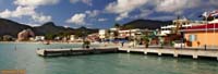 Philipsburg, Saint Martin, aux Antilles.<br>La plage.
