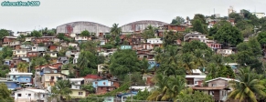 Port of Spain, île de Trinidad.<br>Les revenus du pétrole ne profitent pas vraiment à tout le monde...