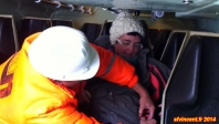 [no_rights] Cargo porte-conteneurs <i>Samskip Express</i>.<br>Exercice de sécurité dans le canot de sauvetage en chute libre.<br>L'inclinaison à 45 degrés rend l'opération épuisante. On se croirait dans un vaisseau spatial.<br>Chaque occupant du navire se voit attribuer une place précise dans le canot.