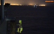 [no_rights] Passage du pas de Calais, en direction de la mer du Nord.<br>Surgi de la nuit, le ferry <i>Nord Pas De Calais</i> fonce vers nous, sur nos 3 heures.<br>Cliché pris depuis la passerelle du cargo porte conteneurs <i>Samskip Express</i>.<br><font size=-1>Cliché de qualité médiocre car pris à main levée avec une exposition de 1/3 s, ouverture 2.8, à 6400 ISO.</font>