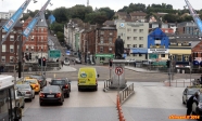 [no_rights] Ville de Cork, Irlande.<br>Le pont Saint Patrick mène à Bridge Street, rue dont la pente atteint 20%.