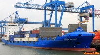 [no_rights] <i>Samskip Express</i> au quai <i>Beatrix Haven</i>, port de Rotterdam.