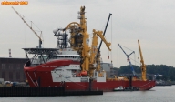 [no_rights] Port de Rotterdam.<br>Le <i>Sapura Topazio</i>, construit en 2014 à Rotterdam.<br>C'est un <i>Pipe Layer</i>, qui est destiné à opérer au Brésil