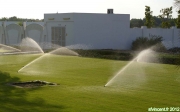 [no_rights] Dubaï, Emirats Arabes Unis.<br>Avec seulement 120 mm de précipitations par an, les pelouses doivent être arrosées. Et l'eau, elle sort d'où ? Très simple, c'est de l'eau de mer, désalinisée.