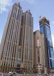 [no_rights] Dubaï, Emirats Arabes Unis.<br>Shangri La Hotel, Al Meraikhi Tower et Ahmed Khoory Tower