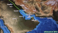 Comme prévu, on survole des zones pas forcément calmes.<br>Notez le virage au nord de Bagdad, afin d'éviter un tir de missile: quel as, ce pilote !<br>(mais non, on déconne...)