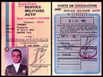 [no_rights] Carte de Service militaire actif, recto-verso.<br>Le verso permettait de voyager en train avec 75% de réduction sur le trajet domicile-caserne.<br>Une fois par mois, le trajet était totalement gratuit.<br>Avec une solde de 444 F par mois	(68 €), c'était bienvenu.<br>Bon, il y avait aussi une prime d'expatriation, versée en Deutsch-Marks.<br>Accès gratuit aux musées nationaux. Ah, le prestige de l'uniforme !