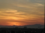 Coucher de soleil (<i>sunset</i>) sur Los Angeles.<br>La pollution atmosphérique rend les sunsets vraiment superbes !