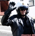 Policeman motard de San Francisco (SFPD).