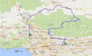 [no_rights] Environs de Los Angeles, Californie.<br>Trajet réalisé entre la concession Harley Davidson de Baldwin Park et notre hôtel.<br>270 km en une demi-journée. On n'est pas habitué à ça.<br>On a fini avec le postérieur en compote, mais quelle belle balade !