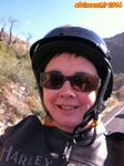 [no_rights] Angeles Crest Highway, Californie.<br><i>Je n'ai besoin de personne en Harley Davidson !</i>