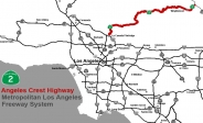 [no_rights] Angeles Crest Highway, Californie.<br>Cette route est le paradis des motards...