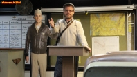 [no_rights] Porte-avions <i>Midway</i>, port de San Diego, Californie.<br>Le briefing de la mission d'aujourd'hui est assuré par le Lieutenant-Colonel Vincent !