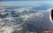 Salt Lake City et le grand lac salé, Utah, vus depuis un A380, à 11500 mètres d'altitude.