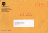 [no_rights] Tir STS-84, navette Atlantis.<br>Enveloppe de la NASA contenant notre pass d'accès au site d'observation du lancement.