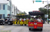 Key West.<br>Le <i>Conch Train</i>, train touristique permettant de visiter la ville.