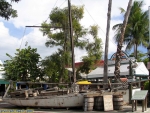 Key West, Mallory Square.<br>Vieux voilier.