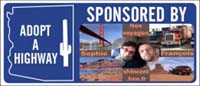 <i>Adopt a highway litter removal services</i>.<br>On a sponsorisé un bout de route !