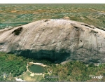 [no_rights] Stone Mountain Park, tel qu'il apparaît avec GoogleEarth.