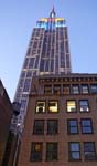 New York City.<br>L'ESB (Empire State Building), vu depuis notre chambre d'hôtel.