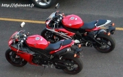 [no_rights] Yamaha YZF-R1 et YZF-R6, modèles 2014.<br>Cliché pris à la volée, le 13 août 2013, à Salt Lake City, Utah.