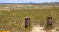 [no_rights] Site de la bataille de Little Bighorn, Montana, Etats-Unis.<br>Quelques stèles marquent les endroits où sont tombés des Guerriers Cheyennes.