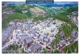 [no_rights] Ville minière fantôme de Garnet, Montana, Etats-Unis.<br>Vue d'artiste de la ville, du temps de sa Grandeur.<br><font size=-1>US Department of the interior.</font>