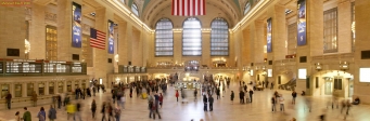 NEW YORK, Grand Central Terminal.<br>Vue panoramique sur le hall principal.