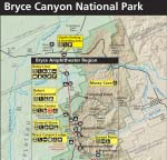 [no_rights] Plan du Parc national de Bryce Canyon.