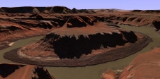 [no_rights] CANYONLANDS.<br><i>Gooseneck</i> vu sur <i>GoogleEarth</i>.<br>Plutôt ressemblant, non ?
