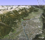 [no_rights] La ville d'Innsbruck (Autriche), vue par <i>Google Earth</i>.
